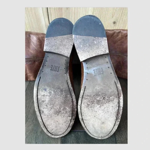 Frye Melissa Button Riding Tall Boots Cognac Brown Size 6 Classic Leather - Picture 8 of 8